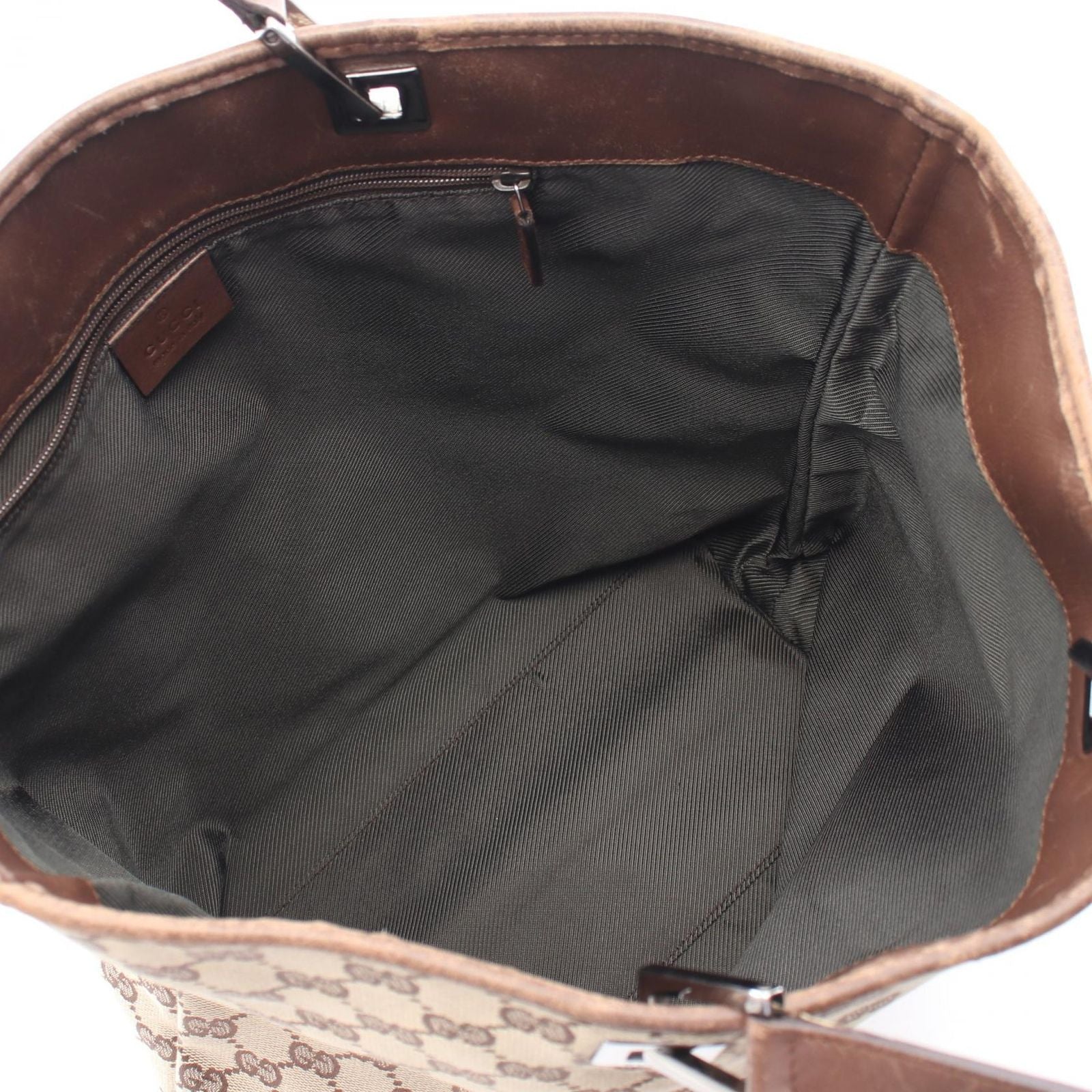 Gucci Tote GG Canvas Beige Dark Brown — view 3