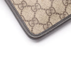 Gucci Shoulder Bag GG Supreme Beige Dark Brown Canvas Leather — view 8