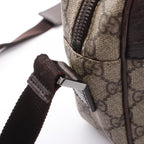 Gucci Shoulder Bag GG Supreme Beige Dark Brown Canvas Leather — view 8