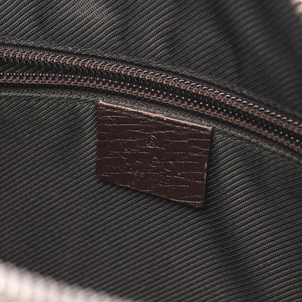 Gucci Shoulder Bag GG Supreme Beige Dark Brown Canvas Leather — view 4
