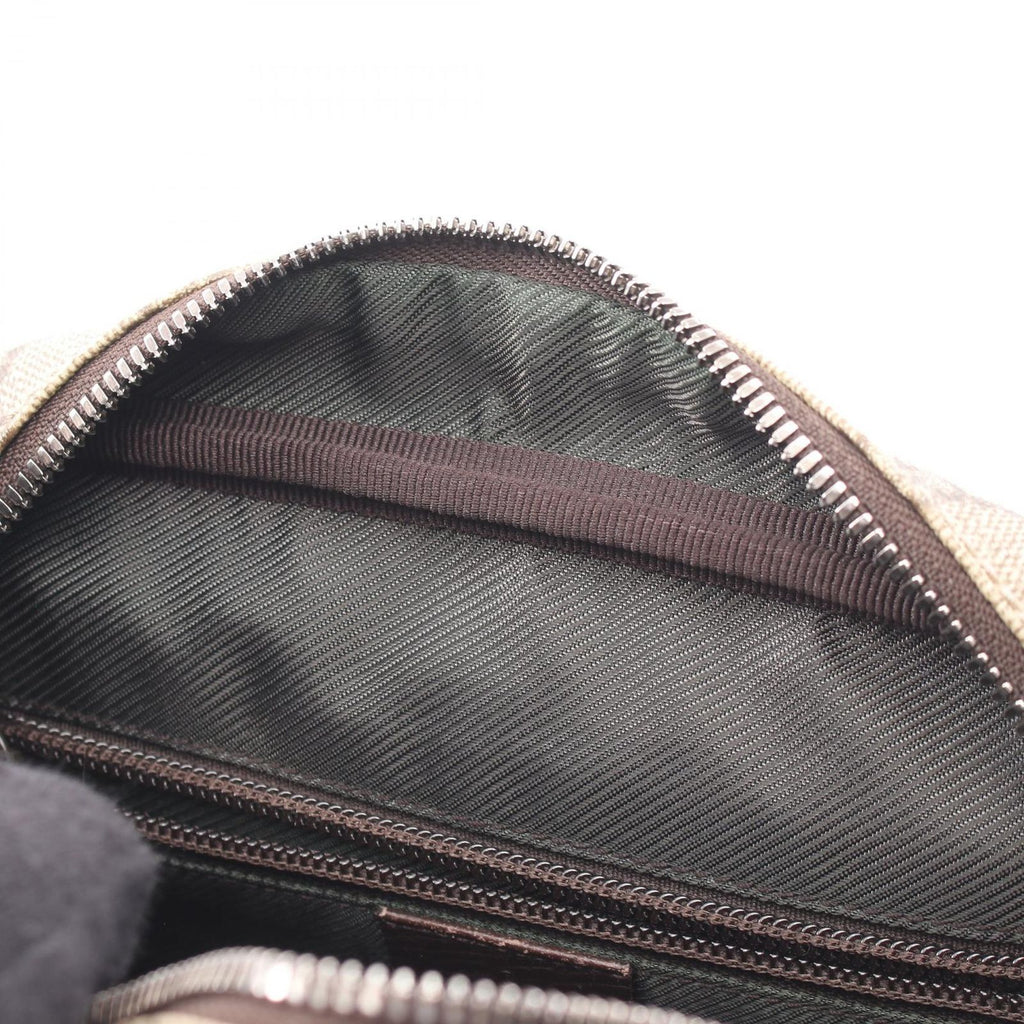 Gucci Shoulder Bag GG Supreme Beige Dark Brown Canvas Leather — view 5