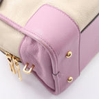 Loewe Handbag Amazona 28 Ivory Pink Bordeaux Leather — view 5