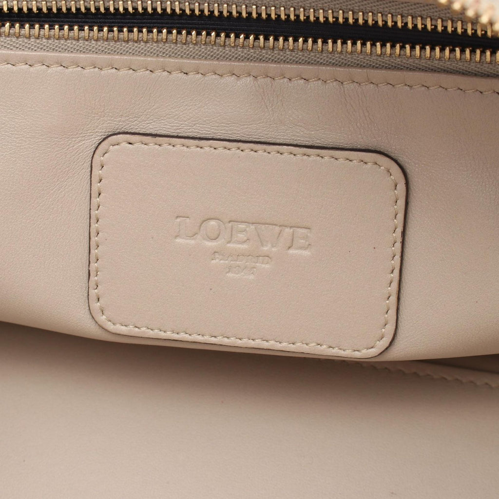 Loewe Handbag Amazona 28 Ivory Pink Bordeaux Leather — view 4