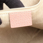 Gucci Tote Bree Beige Pink Canvas Leather — view 4