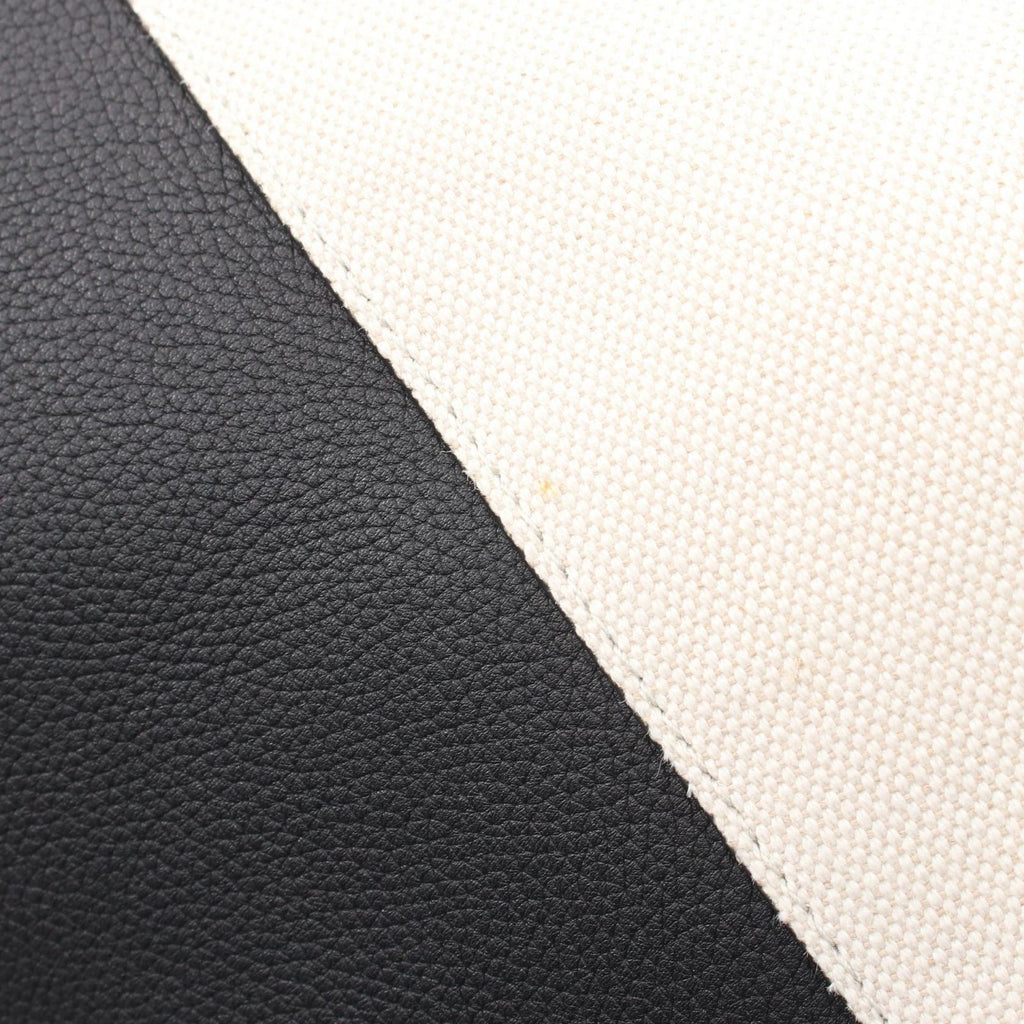Bottega Veneta Tote Basket Ivory Black Canvas Leather — view 7