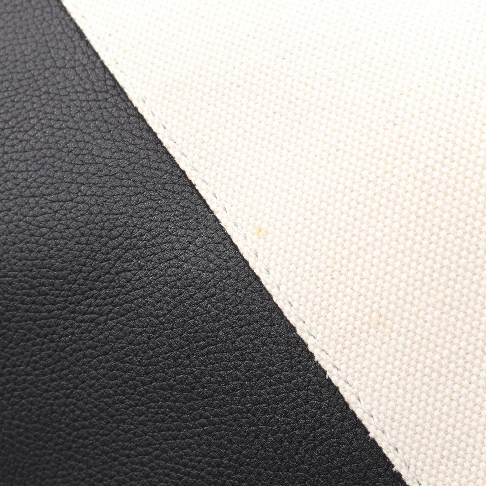 Bottega Veneta Tote Basket Ivory Black Canvas Leather — view 7
