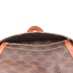 Celine Backpack Macadam Brown Canvas Leather — view 9