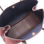 Hermes Tote Garden Party TPM 2-Way Rouge Ash Bordeaux Canvas Leather TPM — view 3