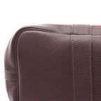 Hermes Tote Garden Party TPM 2-Way Rouge Ash Bordeaux Canvas Leather TPM — view 8