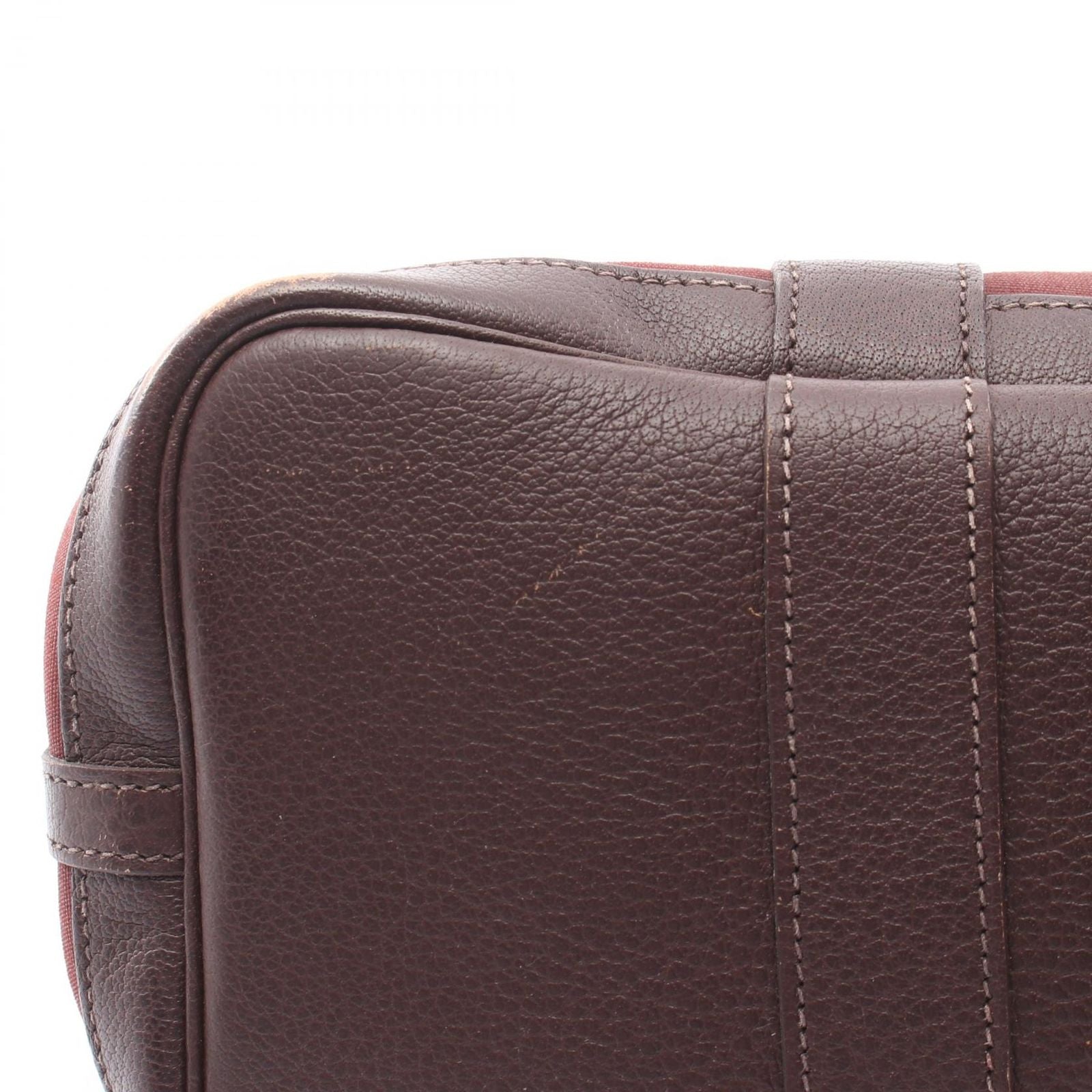 Hermes Tote Garden Party TPM 2-Way Rouge Ash Bordeaux Canvas Leather TPM — view 8