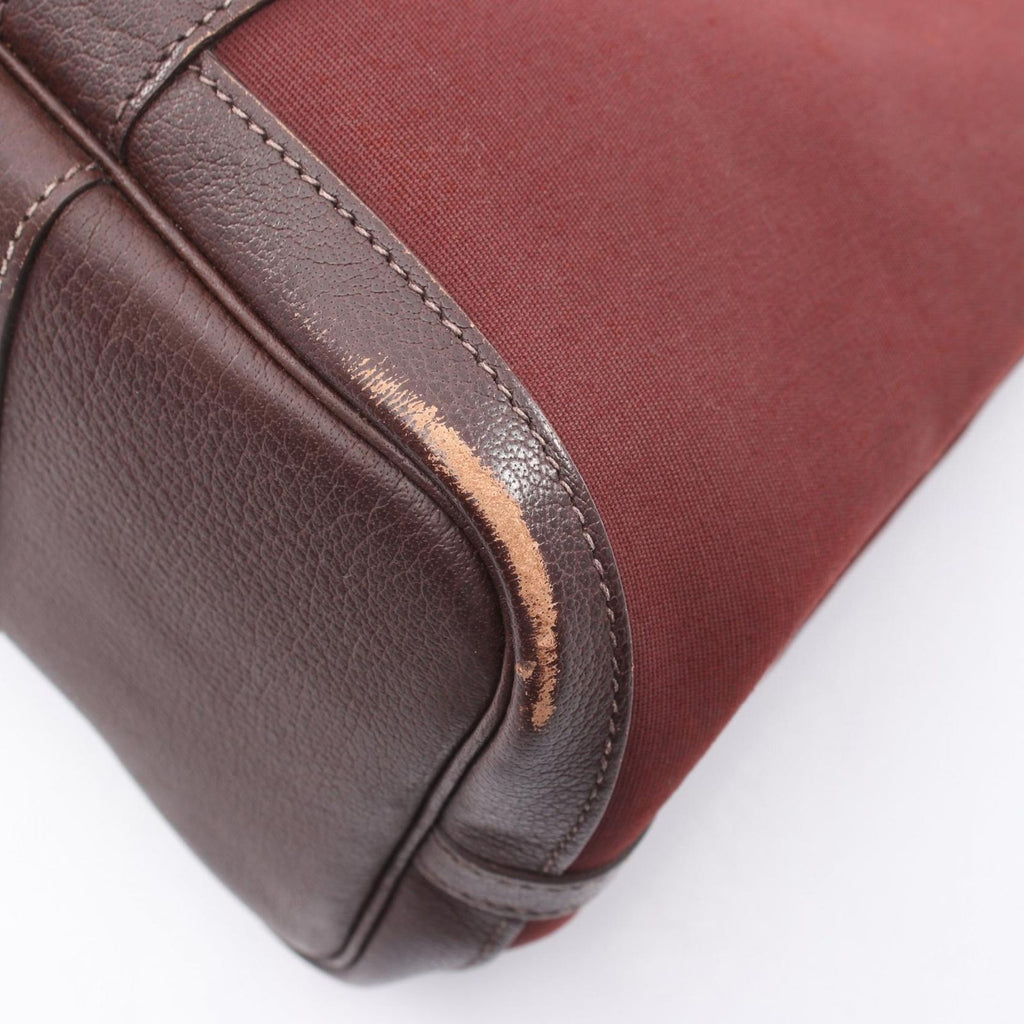 Hermes Tote Garden Party TPM 2-Way Rouge Ash Bordeaux Canvas Leather TPM — view 5