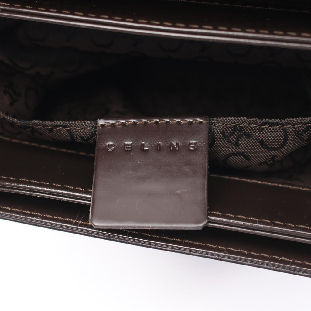 Celine Handbag Dark Brown Leather — view 4
