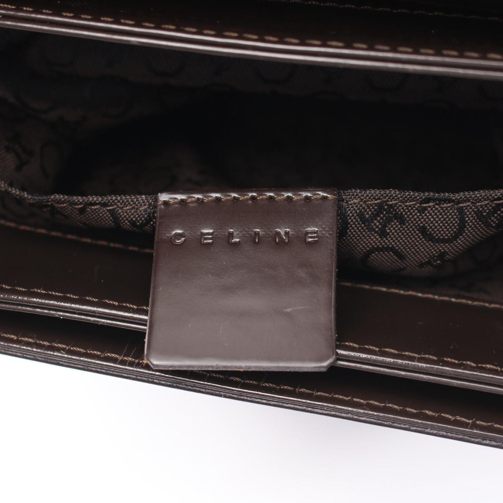 Celine Handbag Dark Brown Leather — view 4