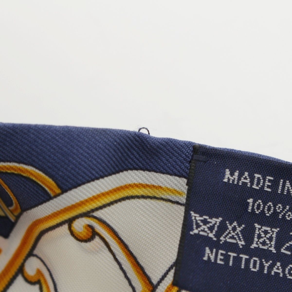 Hermes Twilly Lift Profile Silk Scarf Navy — view 9