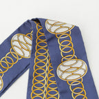 Hermes Twilly Lift Profile Silk Scarf Navy — view 2
