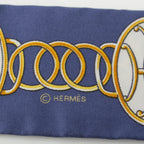 Hermes Twilly Lift Profile Silk Scarf Navy — view 3
