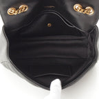 Saint Laurent Loulou Small Lambskin Chain Shoulder Bag Logo Black — view 7