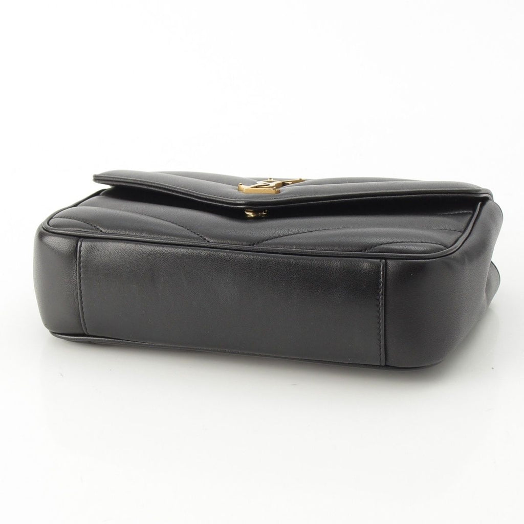 Saint Laurent Loulou Small Lambskin Chain Shoulder Bag Logo Black — view 6