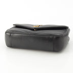 Saint Laurent Loulou Small Lambskin Chain Shoulder Bag Logo Black — view 6