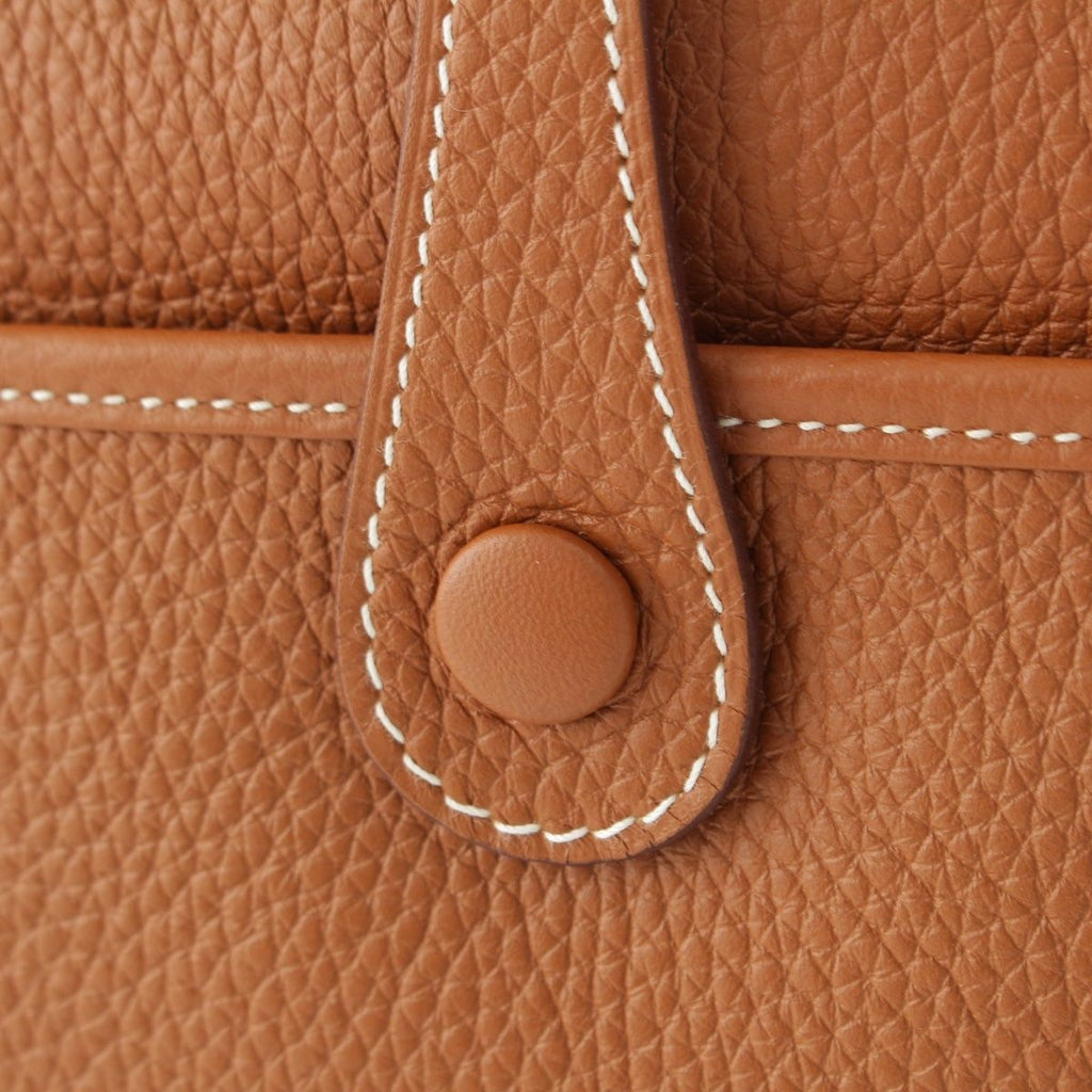 Hermes Evelyne 3 Trois 29 PM Taurillon Clemence Amazon Shoulder Bag Gold — view 8