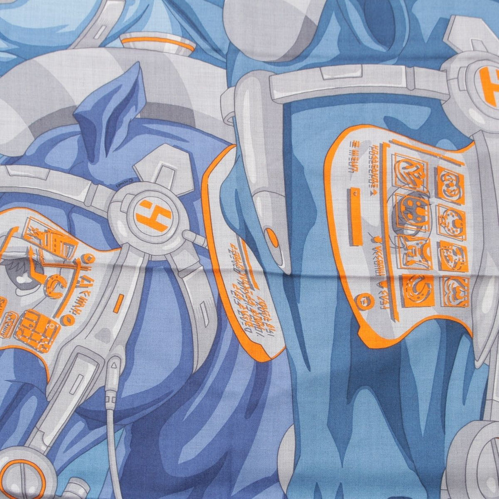 Hermes Carre Silk Horse Reality Scarf Blue — view 6