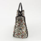 Dior Diorissimo Visual Leather 2-Way Shoulder Handbag Silver — view 4