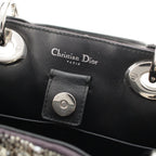 Dior Diorissimo Visual Leather 2-Way Shoulder Handbag Silver — view 7