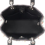 Dior Diorissimo Visual Leather 2-Way Shoulder Handbag Silver — view 6