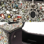 Dior Diorissimo Visual Leather 2-Way Shoulder Handbag Silver — view 9