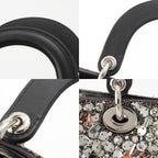 Dior Diorissimo Visual Leather 2-Way Shoulder Handbag Silver — view 8