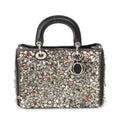 Dior Diorissimo Visual Leather 2-Way Shoulder Handbag Silver