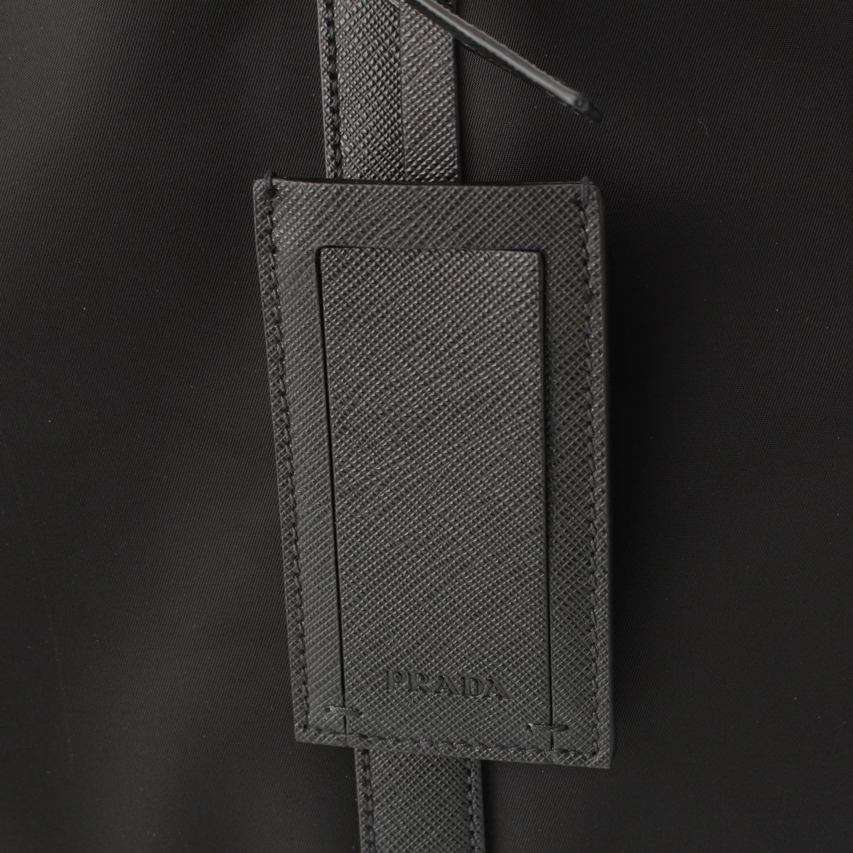 Prada Tessuto Nylon 2-Way Hand Shoulder Business Bag Triangle Logo Bag Black — view 9