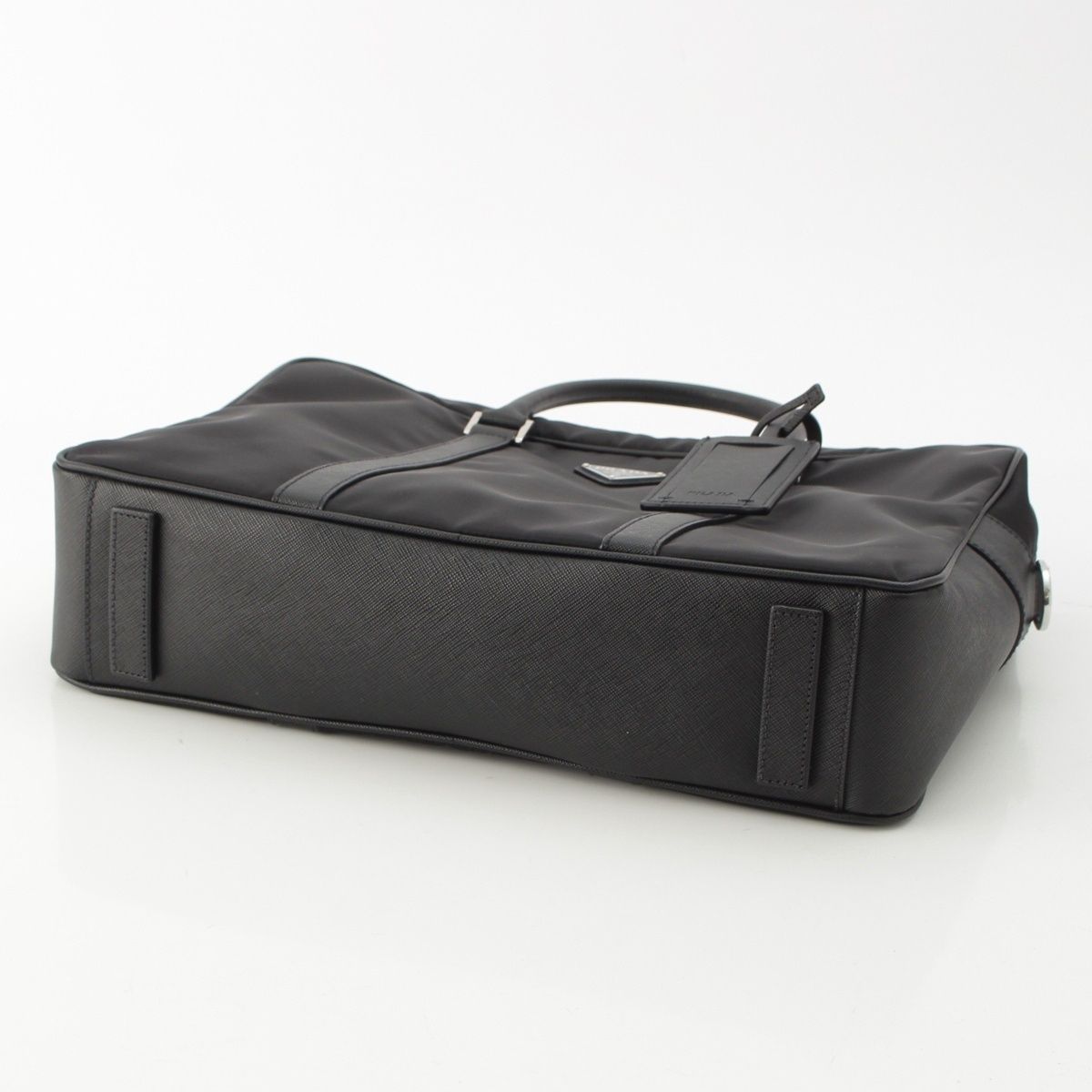 Prada Tessuto Nylon 2-Way Hand Shoulder Business Bag Triangle Logo Bag Black — view 5