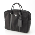 Prada Tessuto Nylon 2-Way Hand Shoulder Business Bag Triangle Logo Bag Black — view 2