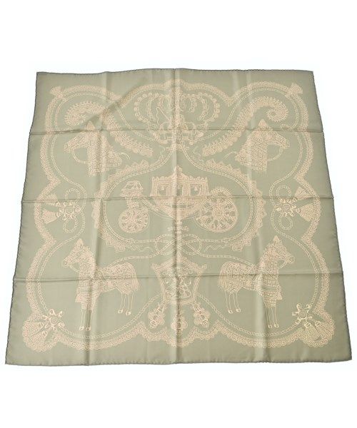 Hermes Bandana Scarf Khaki