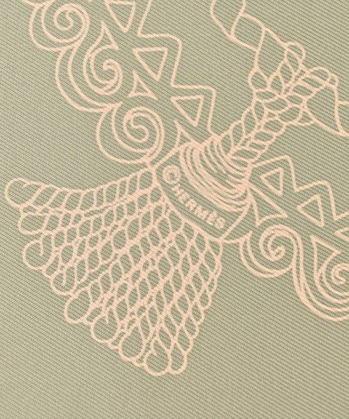 Hermes Bandana Scarf Khaki — view 5