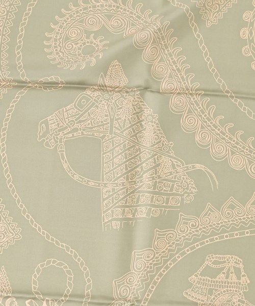 Hermes Bandana Scarf Khaki — view 3