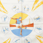 Hermes Carre 90 Vive les Champions! Viva Champion Silk Scarf White Blue — view 6