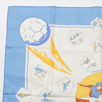 Hermes Carre 90 Vive les Champions! Viva Champion Silk Scarf White Blue — view 2