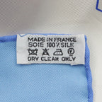 Hermes Carre 90 Vive les Champions! Viva Champion Silk Scarf White Blue — view 9