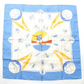 Hermes Carre 90 Vive les Champions! Viva Champion Silk Scarf White Blue