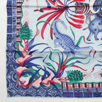 Hermes Carre 90 la Marche du Zambeze on the Zambezi Silk Scarf Blue — view 4