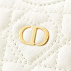Dior Leather Cannage Heart Chain Mini Shoulder Bag Pouch White — view 8