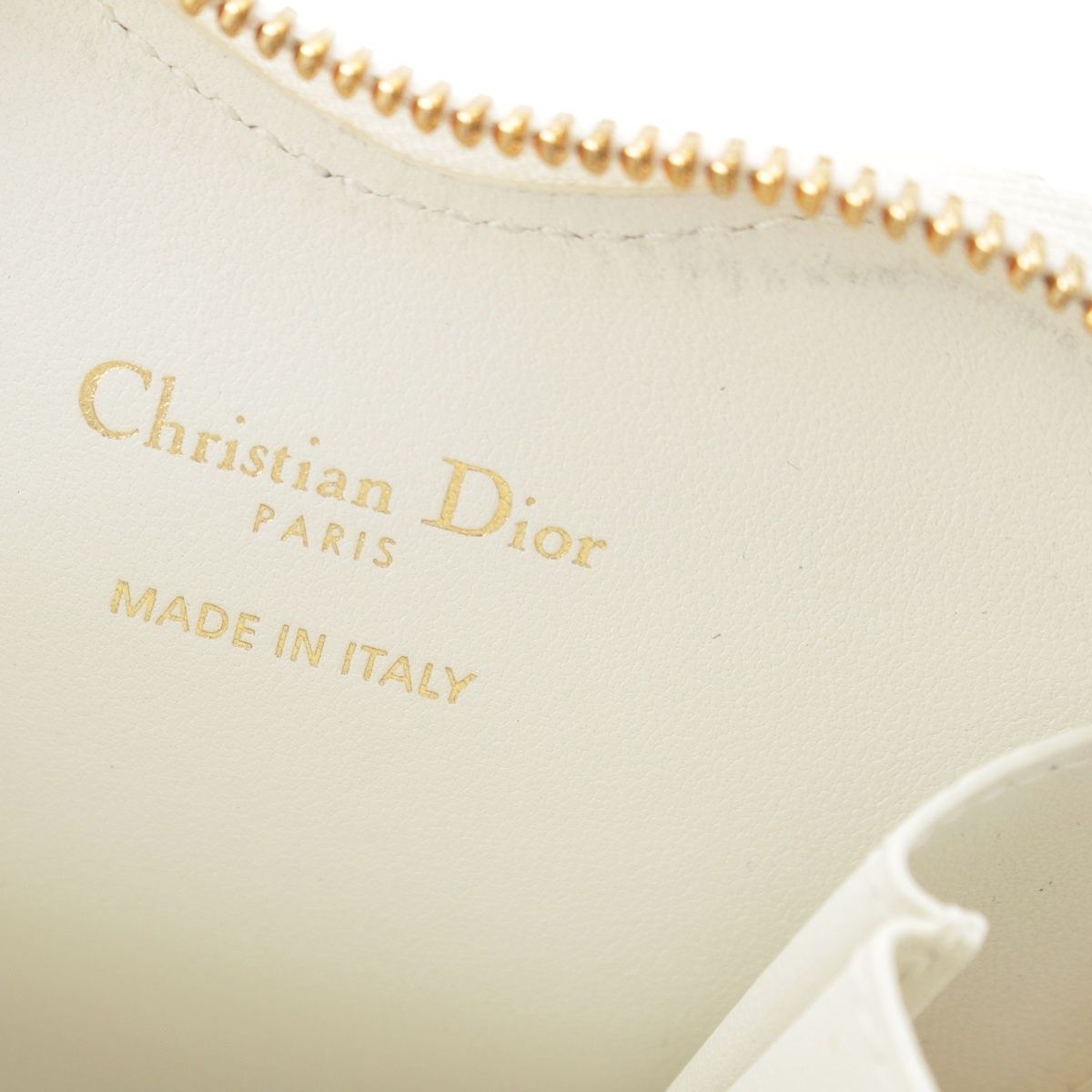 Dior Leather Cannage Heart Chain Mini Shoulder Bag Pouch White — view 7