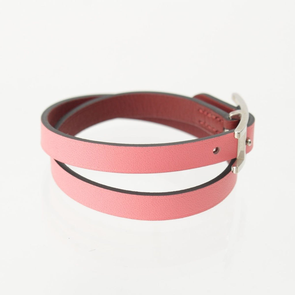 Hermes Behapi Double Tour Bracelet Swift Pink Bordeaux — view 4