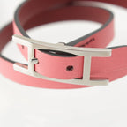 Hermes Behapi Double Tour Bracelet Swift Pink Bordeaux — view 6
