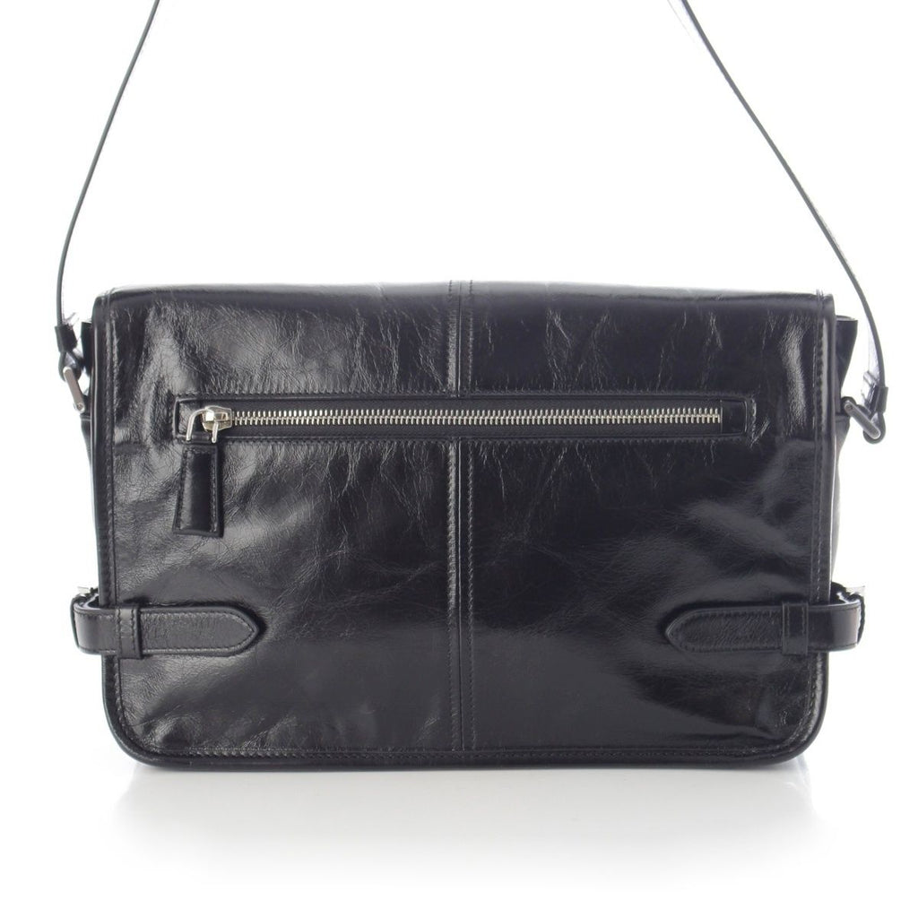 Prada Looks Leather Shoulder Messenger Bag Black — view 4