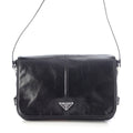 Prada Looks Leather Shoulder Messenger Bag Black