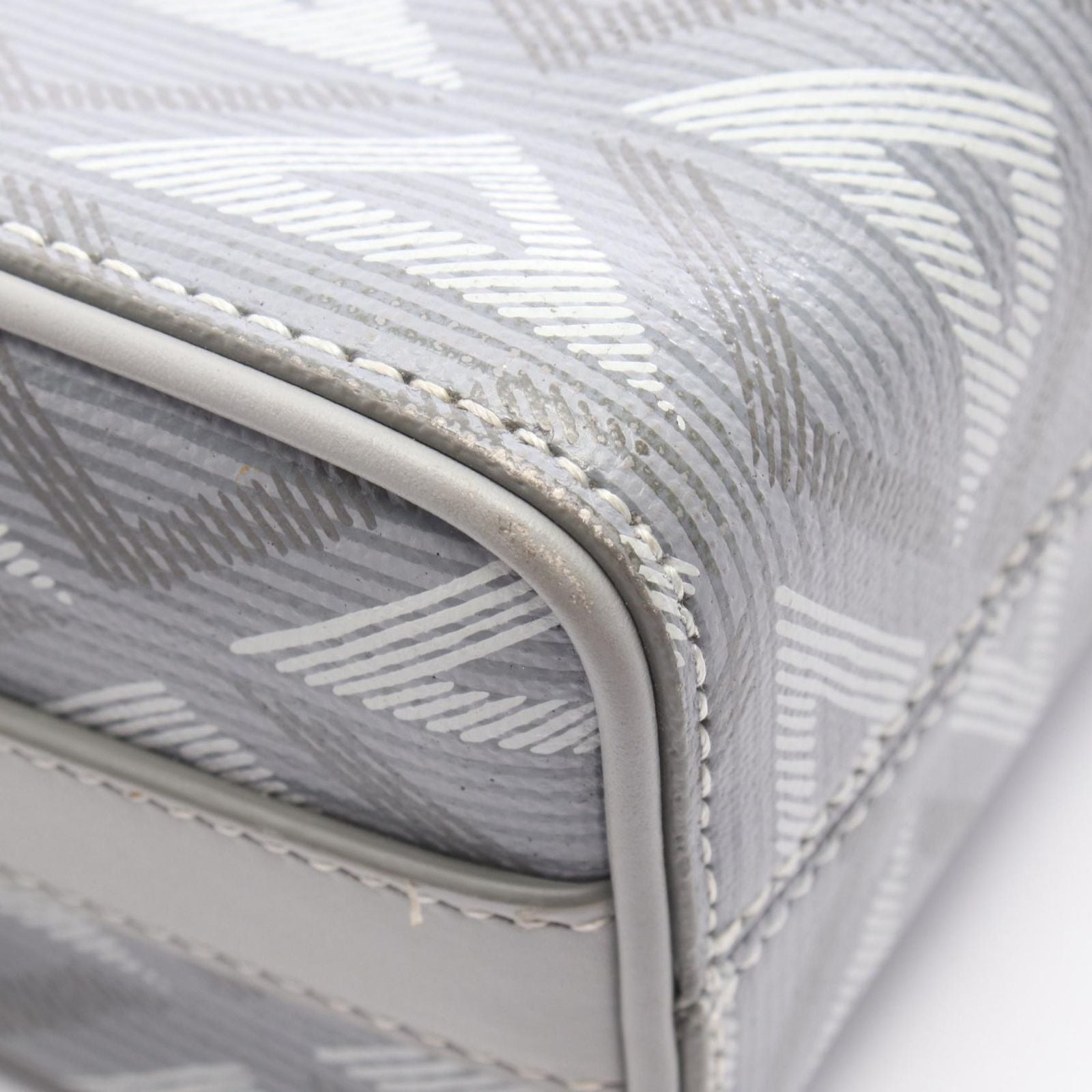 Dior Shoulder Bag CD Diamond Rango 22 Gray Canvas Leather CD — view 9