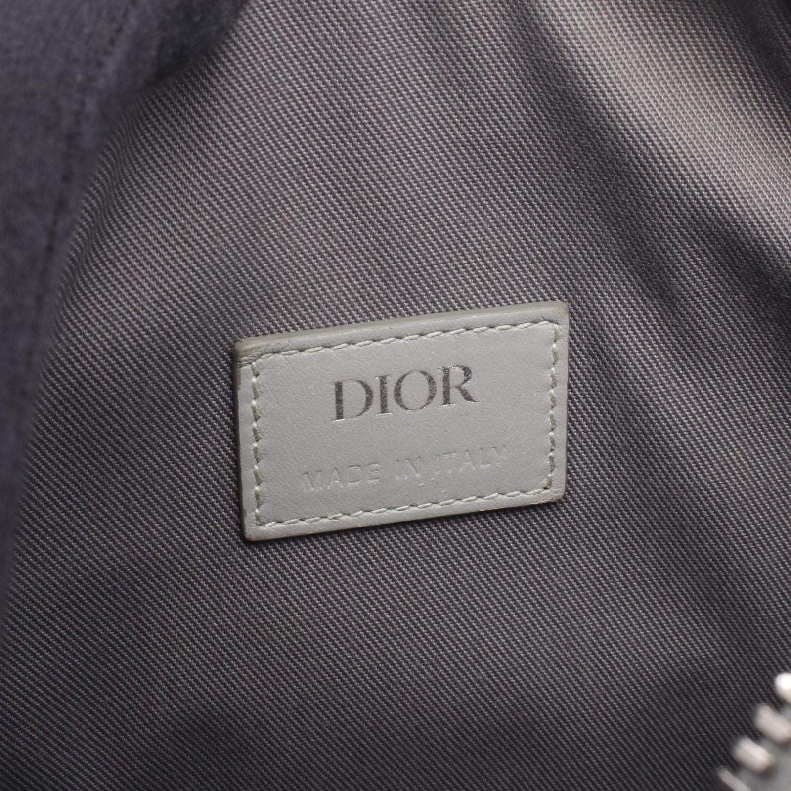 Dior Shoulder Bag CD Diamond Rango 22 Gray Canvas Leather CD — view 4